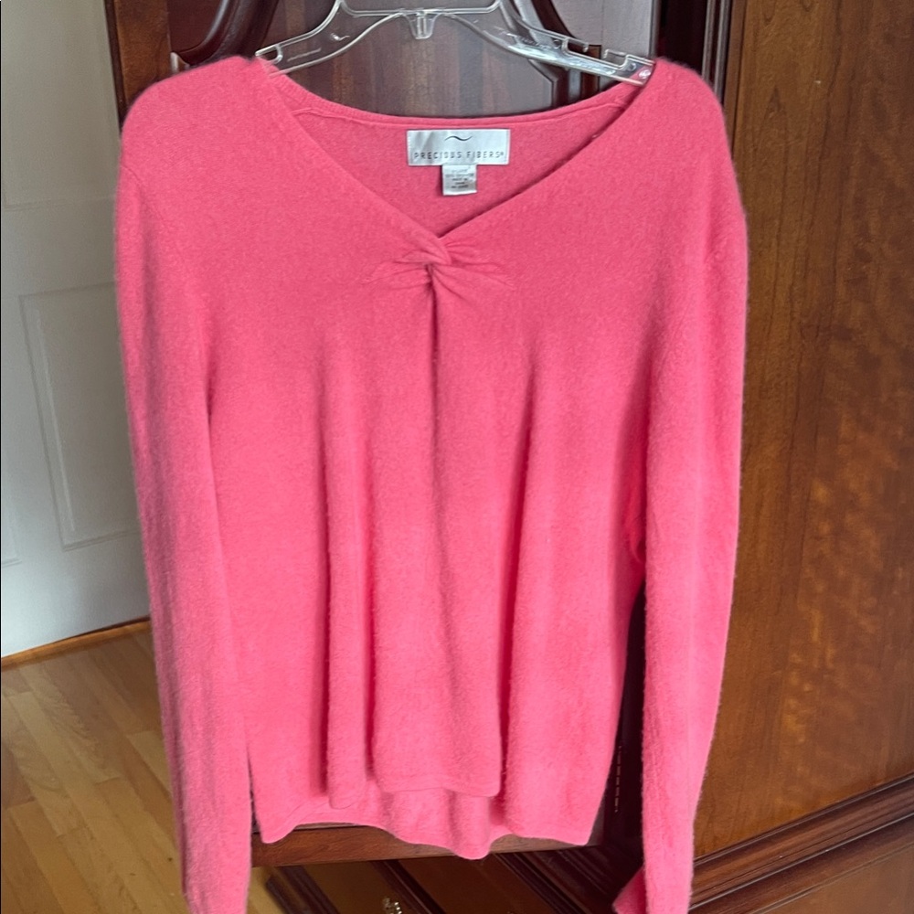 Pacifica Soft V-Neck Sweater in Pink
